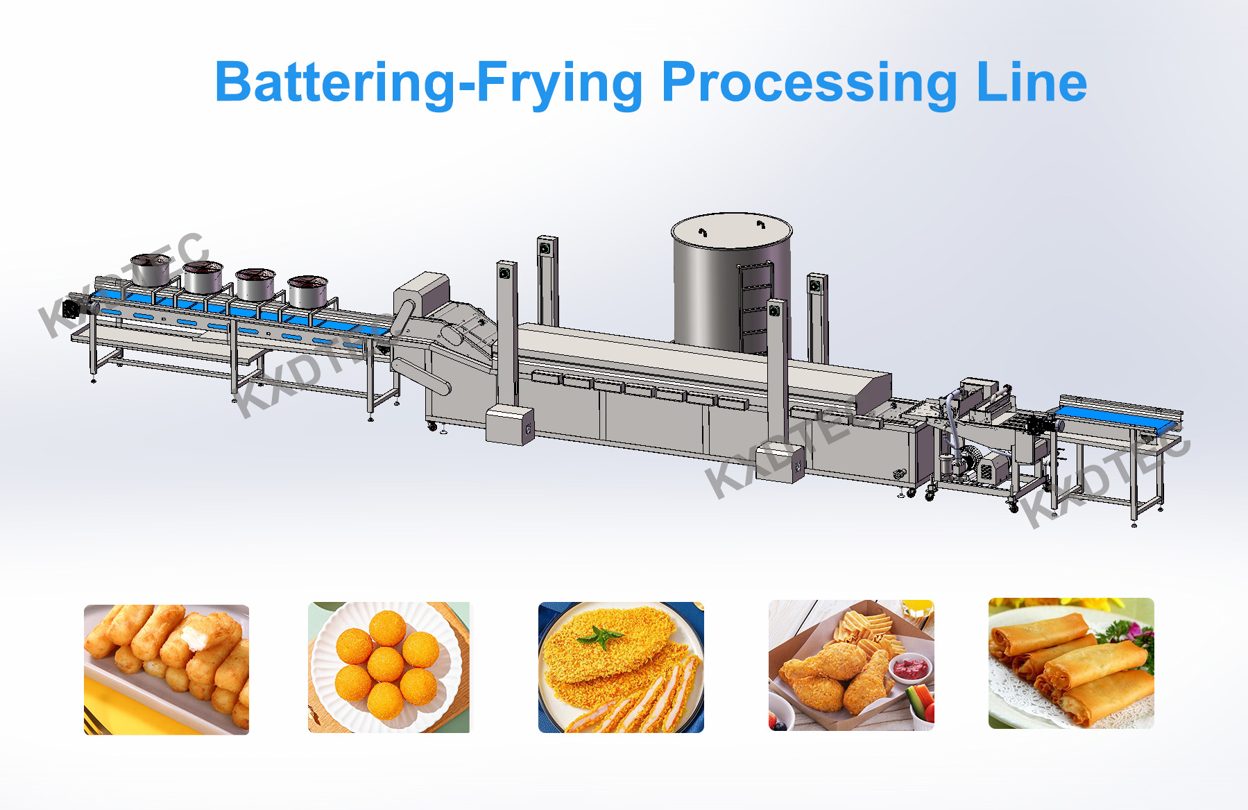 1-battering -Frying machine